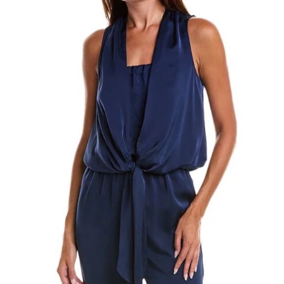 New Ramy Brook Dorothy Navy Blue Jumpsuit - Picture 2 of 5